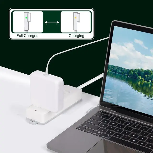 Alt view image 5 of 5 - 45W L-Type Power Adapter Compatible with Laptop Air A1237 A1244 A1304 A1369 A1374 11" 13" (Prior to Mid-2012) with 6' Cable