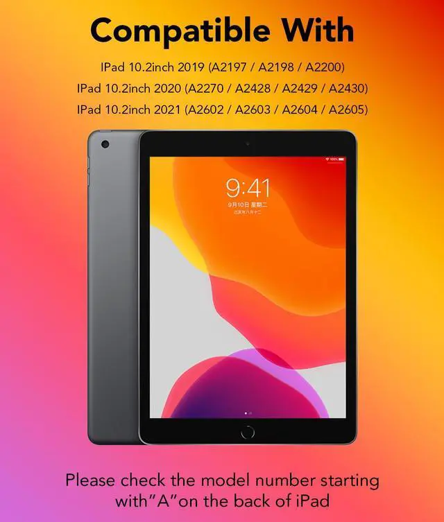 Alt view image 2 of 5 - KARTICE Transparent Case with Wireless Keyboard for iPad 10.2 Inch (7th/8th/9th Gen), 7 Colors Backlight, Multi-Touch Trackpad, 360° Rotating Stand Case with Pencil Holder for 10.2'' iPad