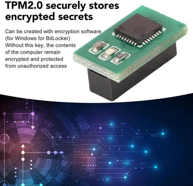 Alt view image 3 of 5 - TPM 2.0 Module, 14Pin SPI TPM 2.0 Encryption Security Module for 10 for 2.0, Encrypted Security Module Remote Card for Trusted for