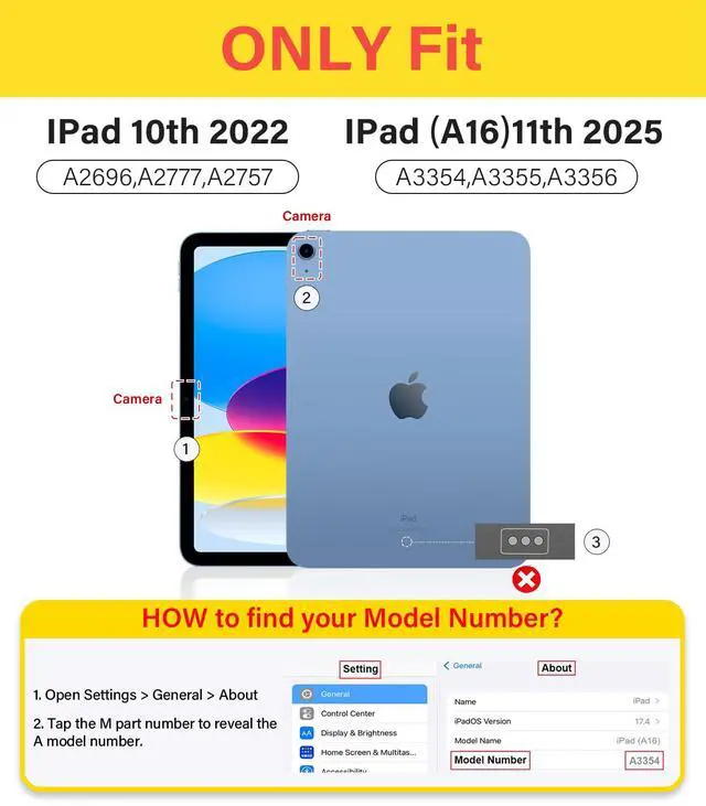 Alt view image 2 of 5 - JKSML for iPad (A16) 11th/10th Gen case with Keyboard, Round Key, 7 Color Backlit, Detachable Wireless Keyboard,Stand Folio Cover with Side Pen Holder for iPad 10.9" (2022)/ 11" (2025) - Red