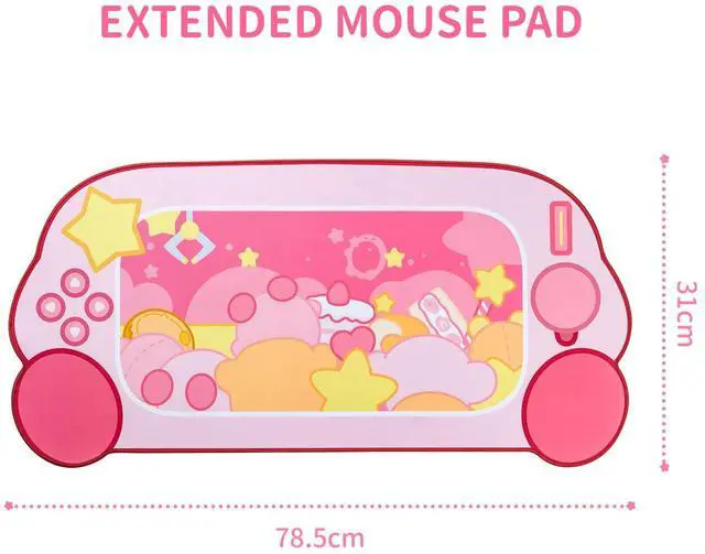 Alt view image 2 of 5 - WISHAVEN Star Claw Machine Mouse Pad - Kawaii Keyboard Gaming PC Laptop Mat, Large Non-Slip Rubber Base Desk Mat for Keyboard and Mouse Desk Blotter Protector (Star Claw Machine)