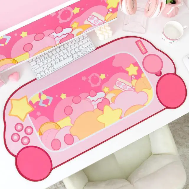 Alt view image 5 of 5 - WISHAVEN Star Claw Machine Mouse Pad - Kawaii Keyboard Gaming PC Laptop Mat, Large Non-Slip Rubber Base Desk Mat for Keyboard and Mouse Desk Blotter Protector (Star Claw Machine)