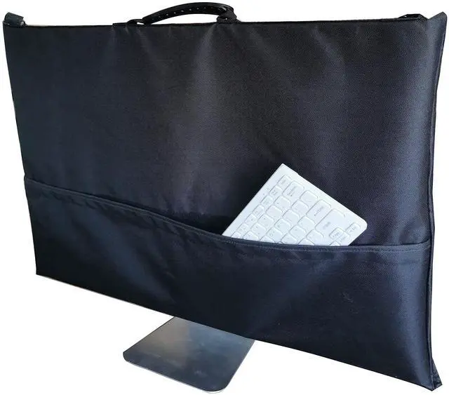 Main image of KUMPLE Travel Carrying Bag for Apple 27" iMac Desktop Computer, Protective Storage Case Monitor Dust Cover with Rubber Handle Black