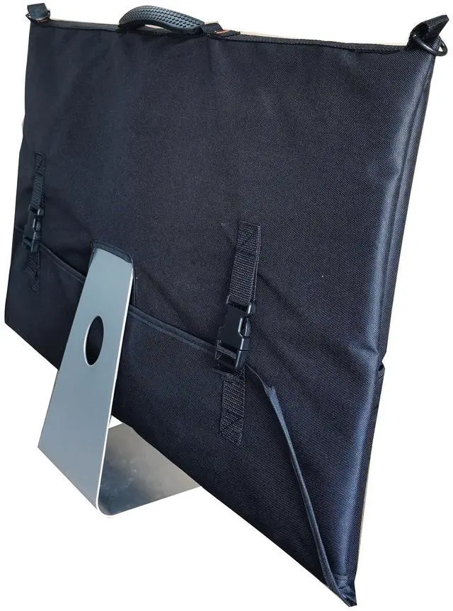 Alt view image 2 of 5 - KUMPLE Travel Carrying Bag for Apple 27" iMac Desktop Computer, Protective Storage Case Monitor Dust Cover with Rubber Handle Black