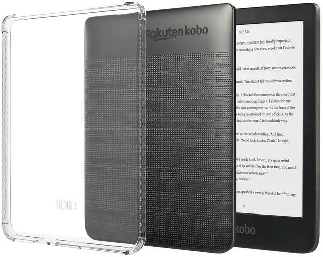Main image of TUDIA SKN Designed for Kobo Clara HD Case 6" (2018) Back Cover, [Reinforced Corners] Shockproof Slim Anti-Yellowing Silicone Gel Clear Back Lightweight Grip TPU Bumper for eReader - Clear