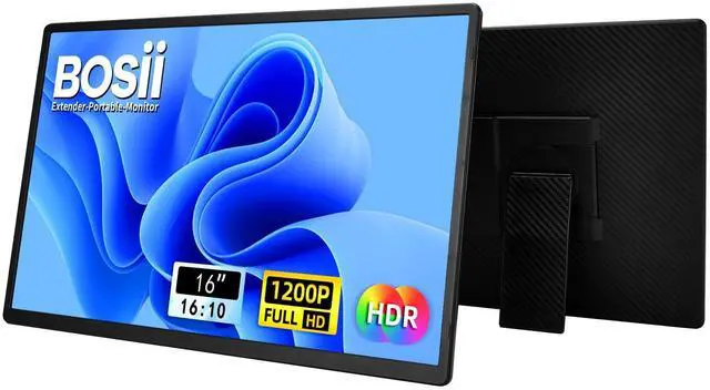Main image of BOSII 16" Laptop Screen Extender Portable - 1200P IPS FHD Extended Dual Monitor for Laptops with Stand for Windows Mac PC Travel Work