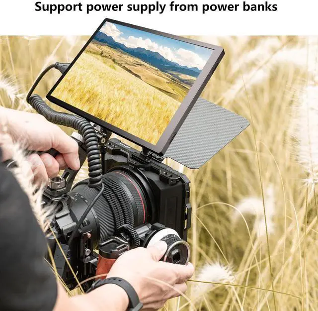 Alt view image 5 of 5 - AISHICHEN 6 inch Small Monitor, 2560 * 1440 Portable Monitor 4K HDMI Input 800Cd/, Mini IPS Display Build in Speakers&Earphone Jack 1/4 Screw Hot Shoe Hole for Camera/Raspberry PI/Gaming