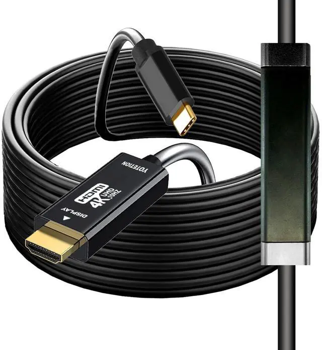 Main image of YOTETION USB C to HDMI 30FT Cable, 4K@30Hz, Durable ABS Connector, Compatible with MacBook, iPad Pro, Laptop, TV, etc
