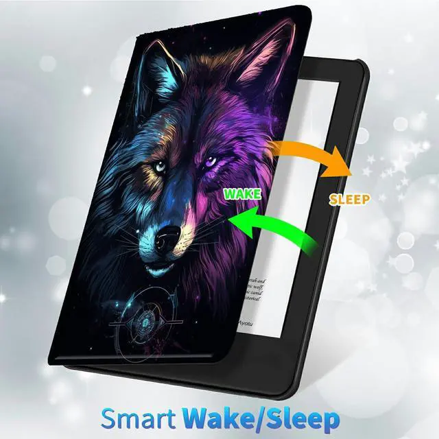 Alt view image 3 of 5 - BREIDMKFM Slim for All-New Amazon Fire HD 10 and Fire HD 10 Plus Tablet Case (Only Fit 13th Generation 2023 Release), Smart Standing Cover with Auto Sleep/Wake, Wolf A