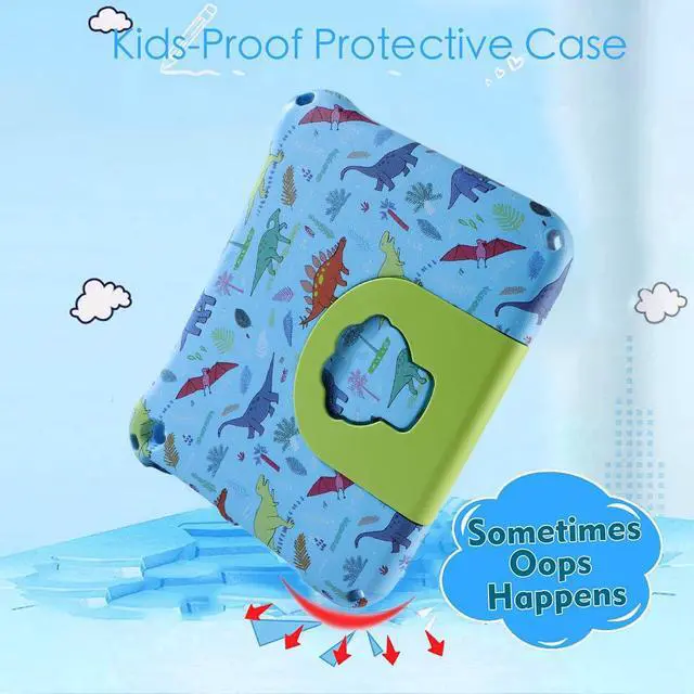 Alt view image 2 of 5 - FunnyWin Dinosaur Fire HD 10 2021 2023 Tablet Case Kids Pro Tablet Cover for Boy Girl EVA Kid-Proof case with Stand Handle Shockproof Kid-Friendly Durable Case (KL)