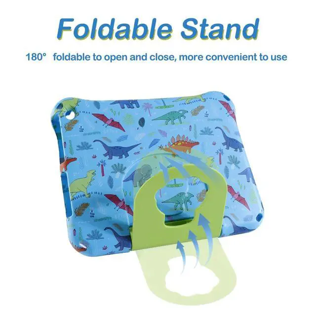 Alt view image 4 of 5 - FunnyWin Dinosaur Fire HD 10 2021 2023 Tablet Case Kids Pro Tablet Cover for Boy Girl EVA Kid-Proof case with Stand Handle Shockproof Kid-Friendly Durable Case (KL)