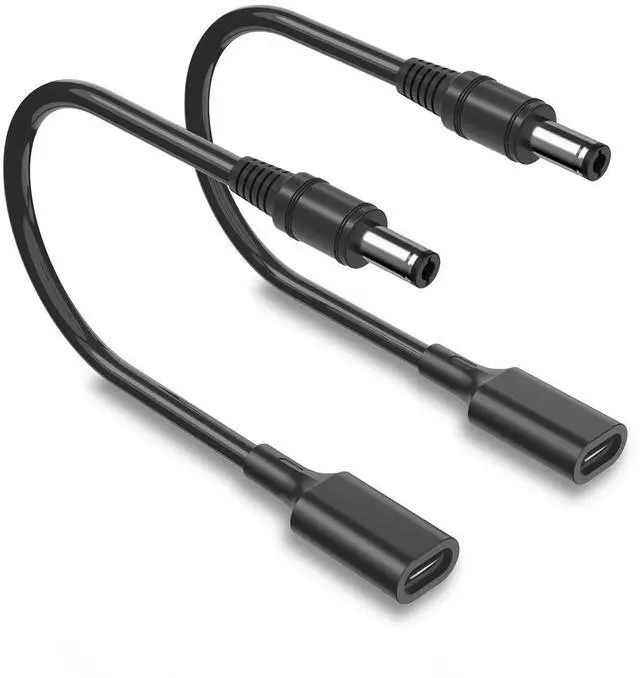 Main image of USB C to DC 5.5mm x 2.5mm Power Cable, (1Ft 2Pack) 5V Type C Female to Male Plug Supply Adapter Power Cable for Tablet PC, Network Switch, Hard Disk Box, Printer, Cable Connection Box