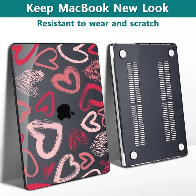 Alt view image 4 of 5 - Teryeefi Design Case for MacBook Pro 14 inch 2025 2024 2023 2021 Release M4 A3112 A3401 A3185 M3 A2918 A2992 M2 A2779 M1 A2442, Hard Shell Cover + Keyboard Cover for 14 inch MacBook Pro, Heart A002