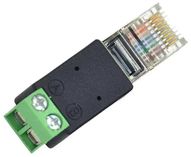 Alt view image 2 of 5 - Taidacent 5 Pcs RJ45 to RS485 Converter - RJ45 Terminal Adapter - Crystal Head to Terminal (A Connects to PIN1, B Connects to PIN2)