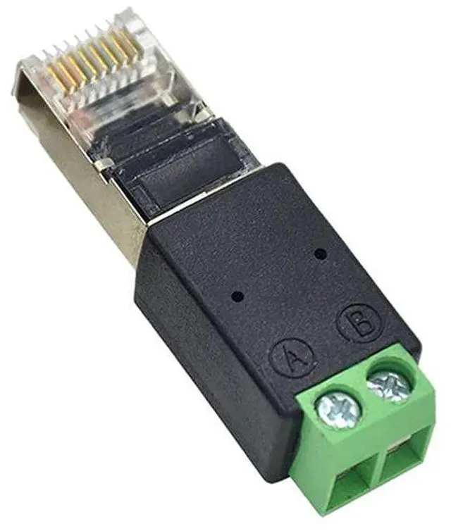 Alt view image 3 of 5 - Taidacent 5 Pcs RJ45 to RS485 Converter - RJ45 Terminal Adapter - Crystal Head to Terminal (A Connects to PIN1, B Connects to PIN2)