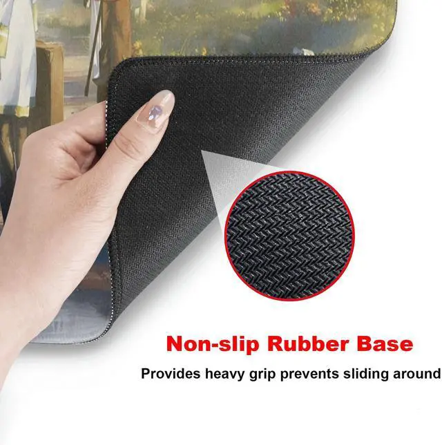 Alt view image 3 of 5 - Anime Mouse Pad, Water Resist Keyboard Pad,Mouse Pads with Non-Slip Rubber Base,Office Computer Key Board Mousepad Computer Keyboard Mousepads Mat 800 x 300mm / 31.5×11.8 inches (Frieren C)