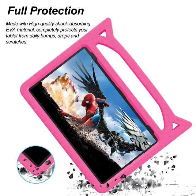 Alt view image 2 of 5 - Fire HD 10 Case for Kids(13th/11th Generation,2023/2021 Release) - Lightweight Shockproof Kid-Proof Cover with Handle Stand for Kindle Fire HD 10 Kids Tablet,(Incompatible with iPad Samsung).Pink