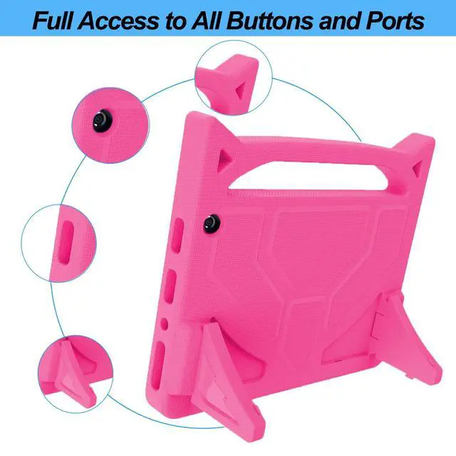Alt view image 5 of 5 - Fire HD 10 Case for Kids(13th/11th Generation,2023/2021 Release) - Lightweight Shockproof Kid-Proof Cover with Handle Stand for Kindle Fire HD 10 Kids Tablet,(Incompatible with iPad Samsung).Pink