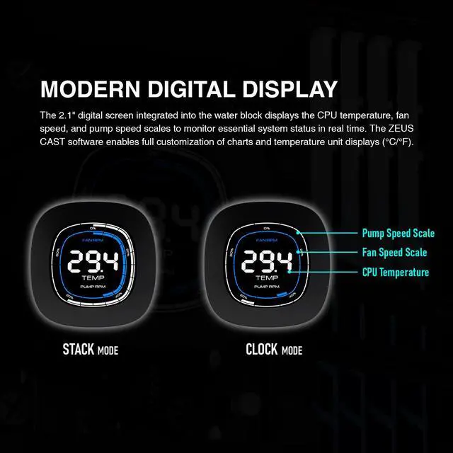 Alt view image 4 of 5 - GAMDIAS Aura GL360 Digital AIO PC CPU Liquid Cooler