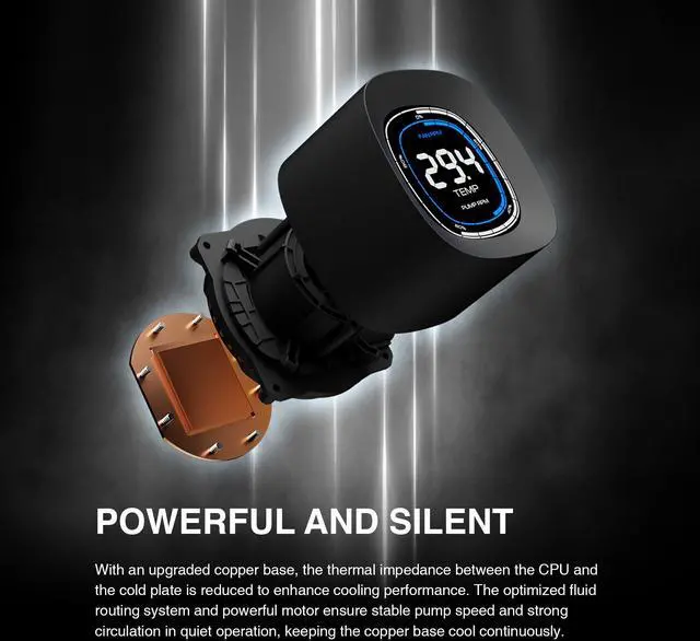 Alt view image 3 of 5 - GAMDIAS Aura GL360 Digital AIO PC CPU Liquid Cooler