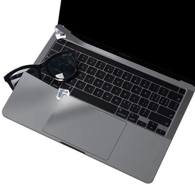 Alt view image 5 of 5 - 4 in 1 Ultra Thin 3M Vinyl Full Size Laptop Skin Palm Rest Sticker for 2020+ MacBook Pro 13 Inch with Touch Bar (Model: A2251) - Gray