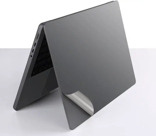 Alt view image 4 of 5 - 4 in 1 Ultra Thin 3M Vinyl Full Size Laptop Skin Palm Rest Sticker for 2020+ MacBook Pro 13 Inch with Touch Bar (Model: A2251) - Gray