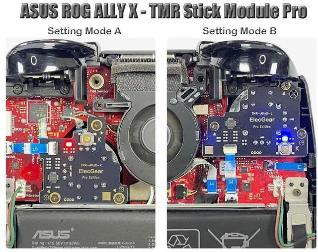 Alt view image 3 of 5 - ElecGear TMR Joystick Module Replacement for ROG Ally X, Pro Edition PCB Assembly with MCU Calibration and TMR Hall Control Stick Laptop PC Repair Part - (Pro)