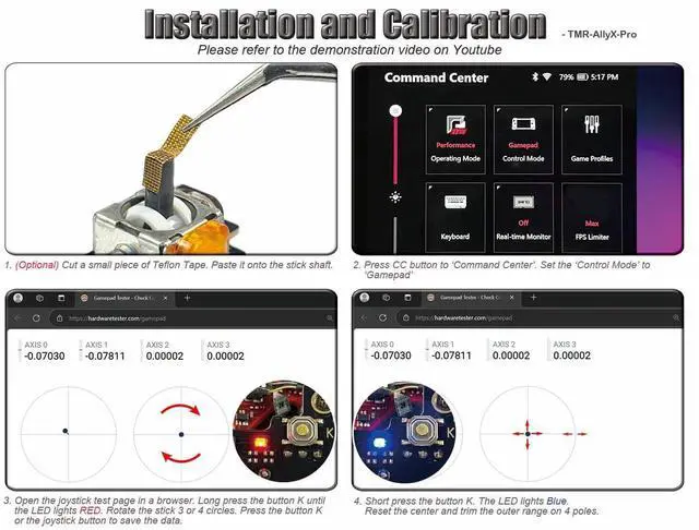 Alt view image 5 of 5 - ElecGear TMR Joystick Module Replacement for ROG Ally X, Pro Edition PCB Assembly with MCU Calibration and TMR Hall Control Stick Laptop PC Repair Part - (Pro)