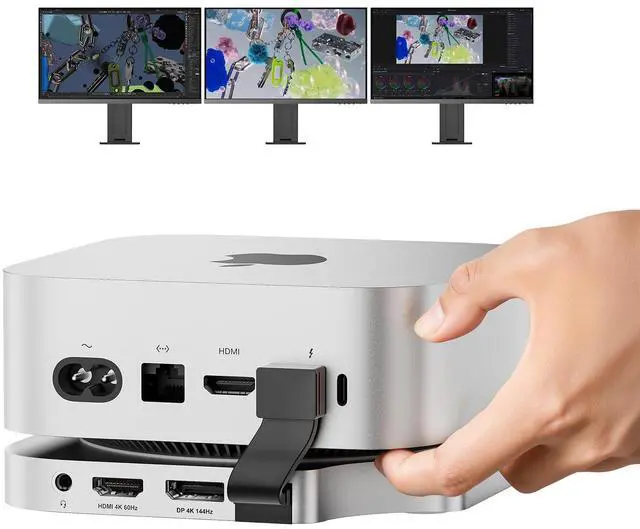Main image of Minisopuru iExpandMate MINI4MAX Mac mini M4 Dock with 4K@60Hz HDMI,4K@144Hz DP,8TB M.2 NVMe SSD Enclosure,Triple Display Docking Station for Mac mini M4/M4 Pro 2024 (TF/SD Slot, 3* USB-A 2.0, Audio)