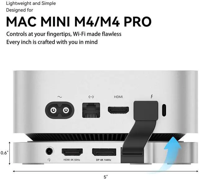 Alt view image 2 of 5 - Minisopuru iExpandMate MINI4MAX Mac mini M4 Dock with 4K@60Hz HDMI,4K@144Hz DP,8TB M.2 NVMe SSD Enclosure,Triple Display Docking Station for Mac mini M4/M4 Pro 2024 (TF/SD Slot, 3* USB-A 2.0, Audio)