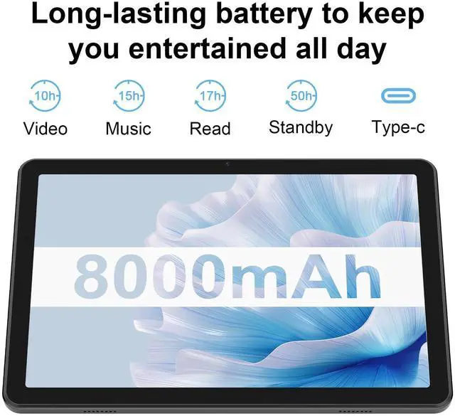 Alt view image 3 of 5 - JUNINKE 11" Tablet | Android Tablet with Octa-core Processor |12GB+128GB 2TB Expandtion | 8000mAh Battery | HD IPS Large tableta | WiFi &BT5.0 | Support GMS (Case Included)