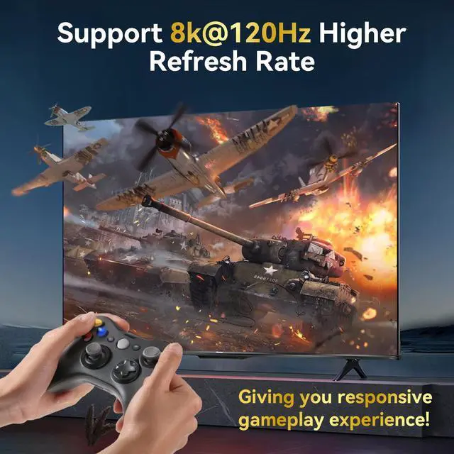 Alt view image 2 of 5 - HDMI Switch 4K 120Hz 2 in 1 Out 2 Port 1 Monitors 2 Computers Hdmi2.1 4K 144Hz KVM Switches Monitor Switch HDMI 8K 60Hz