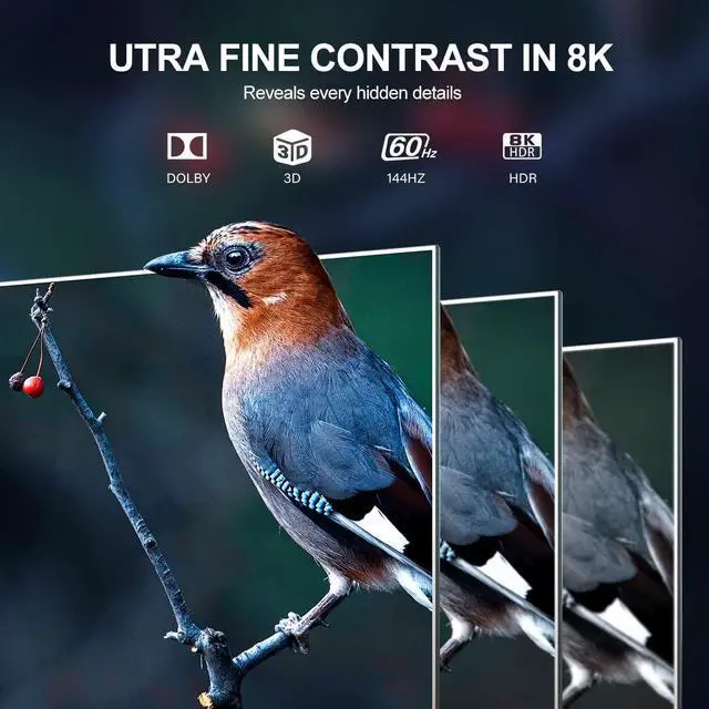 Alt view image 5 of 5 - HDMI Switch 4K 120Hz 2 in 1 Out 2 Port 1 Monitors 2 Computers Hdmi2.1 4K 144Hz KVM Switches Monitor Switch HDMI 8K 60Hz