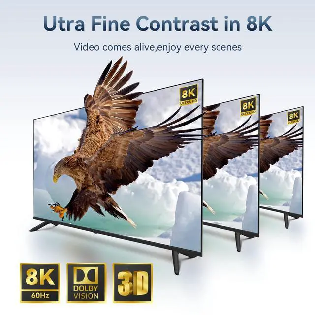 Alt view image 4 of 5 - HDMI Switch 4K 120Hz 2 in 1 Out 2 Port 1 Monitors 2 Computers Hdmi2.1 4K 144Hz KVM Switches Monitor Switch HDMI 8K 60Hz