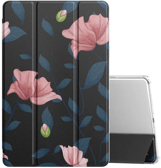 Main image of MoKo Case Fits Amazon Kindle Fire Max 11 Tablet (13th Generation, 2023 Release) 11" - Slim PU Leather Trifold Stand Cover for Fire 11 Tablet Frosted Hard Back Shell with Auto Wake/Sleep, Black & Pink