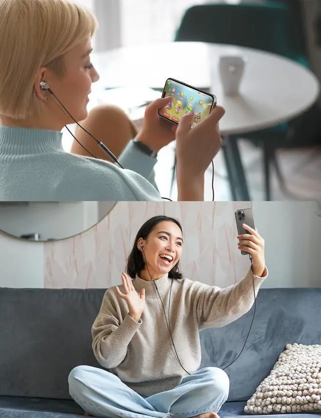 Alt view image 4 of 5 - SOLMIMI USB C Female to USB Male Adapter 4FT and USB C Wired Headphone