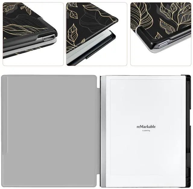 Alt view image 2 of 5 - Aippdo Case for Remarkable 2 Paper Tablet 10.3" 2020 Released,Lightweight and Hard Back Shell Protective Book Folio Cover with Built-in Pen Holder,Comes with Remarkable 2 Pen Tips.