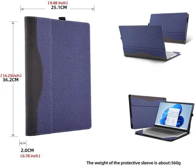 Alt view image 3 of 5 - Laptop Case for 2023 Yoga 7i 16"|Yoga 7 16IRL8 /16IAH7/16IAP7 /16AHP9/16IM9 2-in-1 Laptop Detachable Case (Blue)