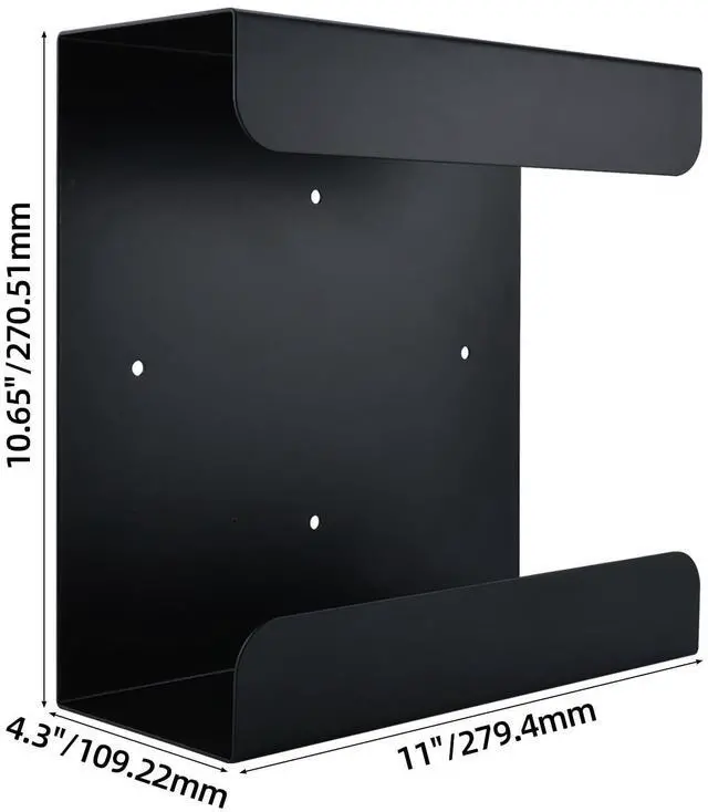 Alt view image 3 of 5 - Patioer UPS Mount, Wall Mount Metal Rack for Uninterruptible Power Supply, Compatible with APC, CyberPower & GOLDENMATE (10.6" H x 4.3" W x 11" D)