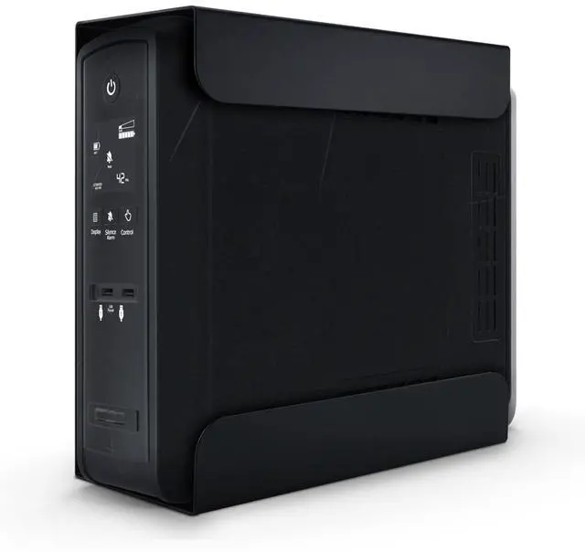 Alt view image 4 of 5 - Patioer UPS Mount, Wall Mount Metal Rack for Uninterruptible Power Supply, Compatible with APC, CyberPower & GOLDENMATE (10.6" H x 4.3" W x 11" D)