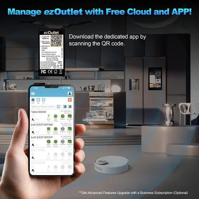 Alt view image 5 of 5 - Wi-Fi IP Enabled Remote DC Power Switch (DC5521 Plug) with Auto Reboot, Integrated Power Metering, Manage via Free APP & Cloud (Scalable). Ideal for Homes & Small Offices.