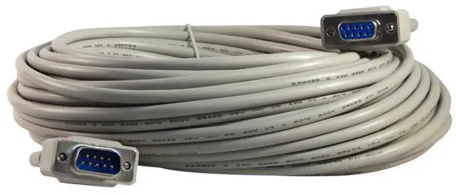 Main image of YCS basics 75 Foot DB9 9 Pin Serial / RS232 Male/Female Extension Cable