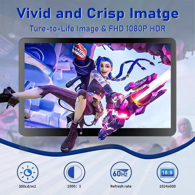 Alt view image 2 of 5 - HAMTYSAN 7 Inch Raspberry Pi Screen 800x480 Small HDMI Monitor with Case, LCD Screen Display for Raspberry Pi 5/4/3/2/ Jetson Nano Win11/10/8/7, Dual Speakers, Non-Touch