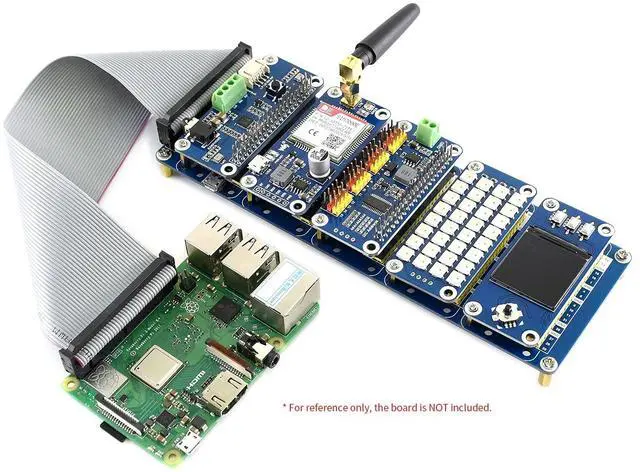 Alt view image 3 of 5 - Waveshare Stack HAT for Raspberry Pi I/O Expansion Kit Stacks 5 Hats Directly Pluggable