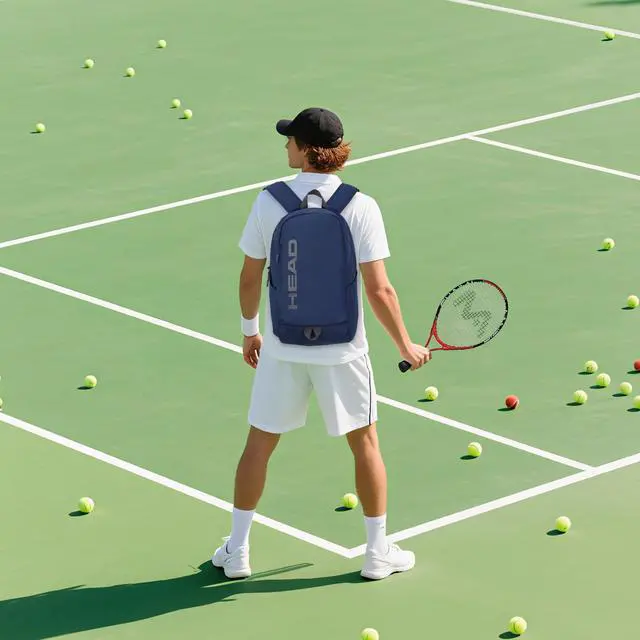 Alt view image 3 of 5 - HEAD Waterproof Gym Backpack for Women/Men, Compact Laptop Backpack for College/Sport/Fitness/Work/Daily, (Navy Blue)