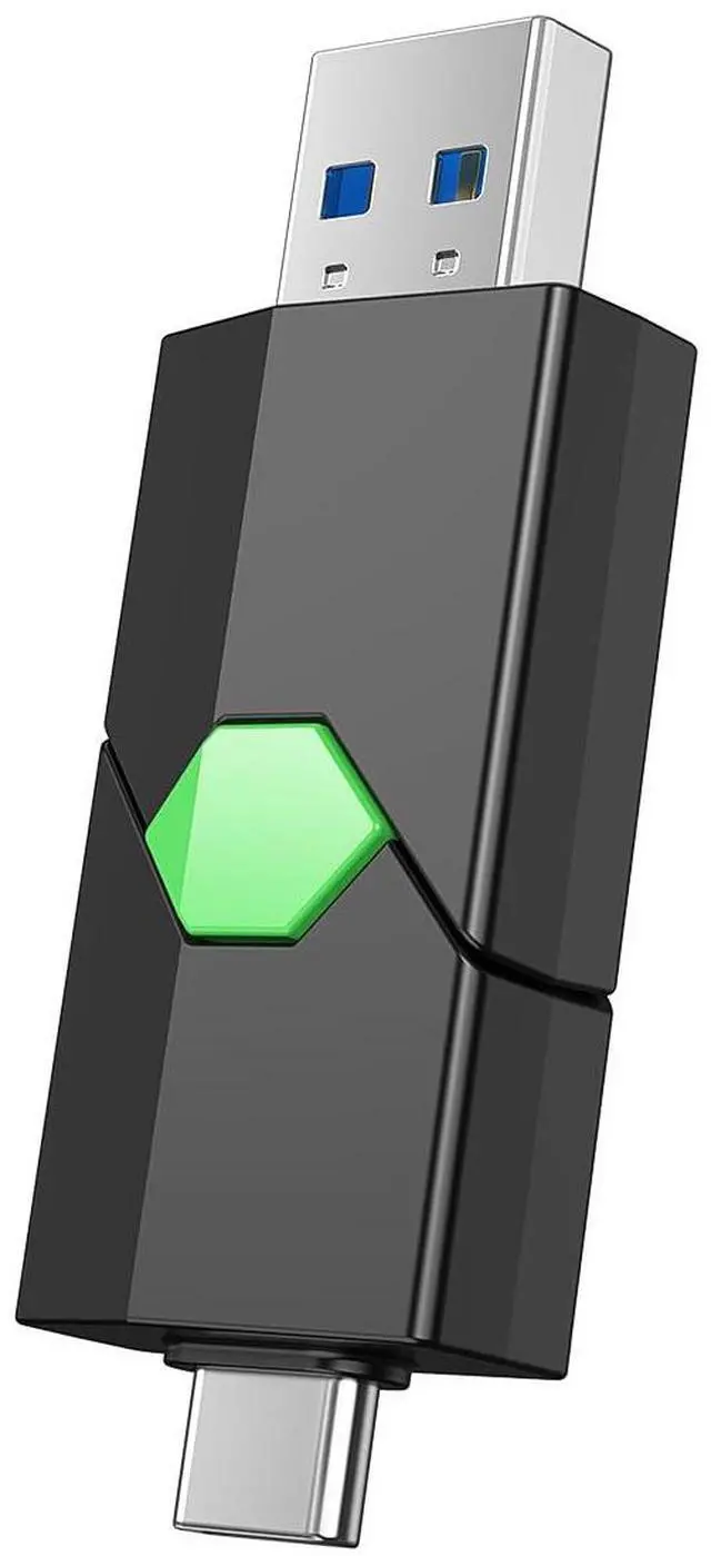 Main image of K&ZZ USB C Flash Drive 256G, USB C Thumb Dual Drive 3.0, USB Stick for Smartphones and Computers, Green