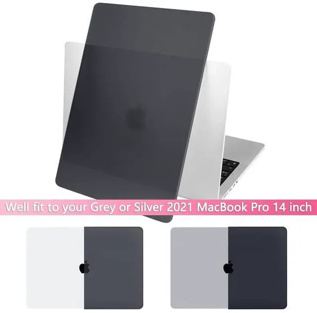 Alt view image 2 of 5 - Batianda for New MacBook Pro 14 inch Case M4 M3 M2 M1 Pro/Max Chip 2024 2023 2021 Release, Frosted Rubberized Hard Shell Case with Keyboard Cover Screen Protector, Matte Black