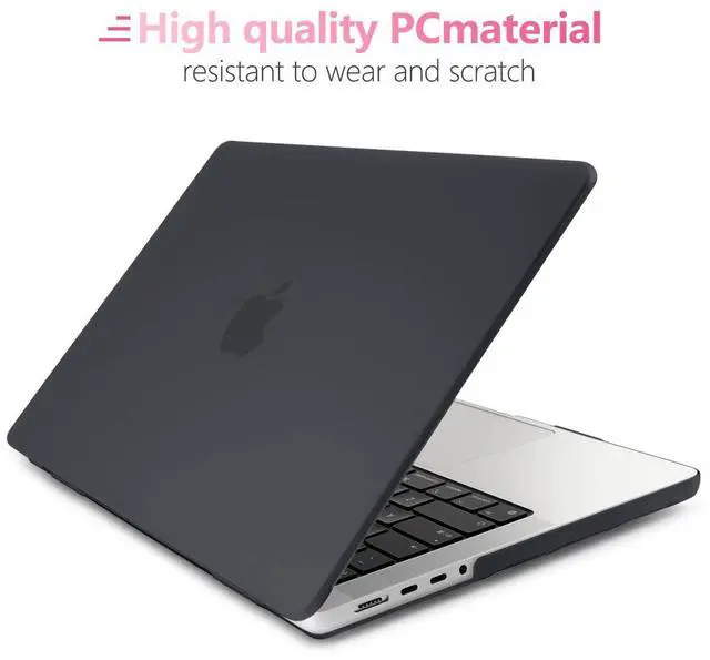 Alt view image 4 of 5 - Batianda for New MacBook Pro 14 inch Case M4 M3 M2 M1 Pro/Max Chip 2024 2023 2021 Release, Frosted Rubberized Hard Shell Case with Keyboard Cover Screen Protector, Matte Black