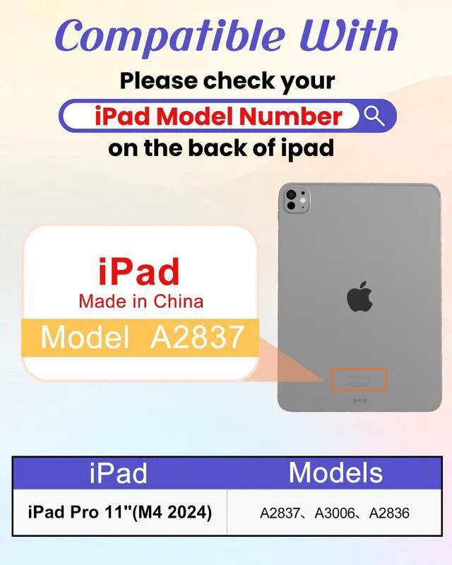 Alt view image 2 of 5 - Kidcube for iPad Pro 11 Inch Case M4 2024 5th Generation - Women Girls Cute Rotating Stand Folio Cover with Pencil Holder & Card Slot Girly Flowers Floral Design for iPad Pro 11'' Case 2024 M4 5th Gen