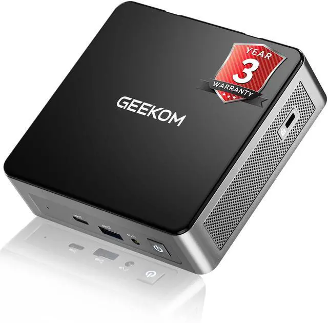 Main image of GEEKOM Mini PC Air12 with Intel N100, 3-Year Coverage, 16GB DDR5 RAM 512GB PCIe M.2 NVMe SSD, Home/Business Mini Desktop Computer, 4K Triple Display/HDMI/WiFi 6/BT5.2/SD Slot/VESA